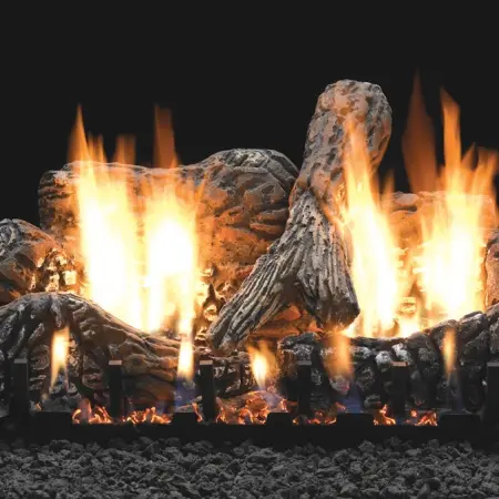 White Mountain VF 4 Piece Charred Oak Log Set