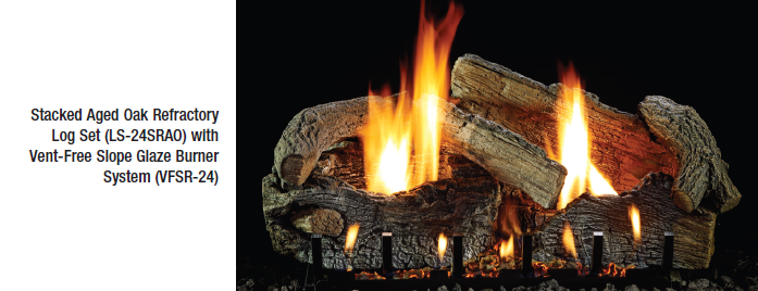 LS-24RAO Stacked aged oak logset