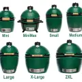 BGEmodjpg All 8 Big Green Egg models shown by size progression