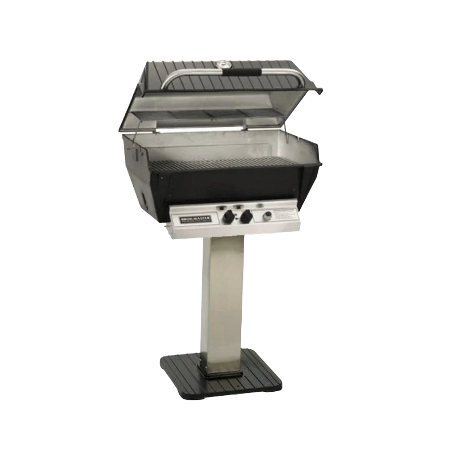 BM-H3XH4X-4- Broilmaster Grill close-up on post lid open