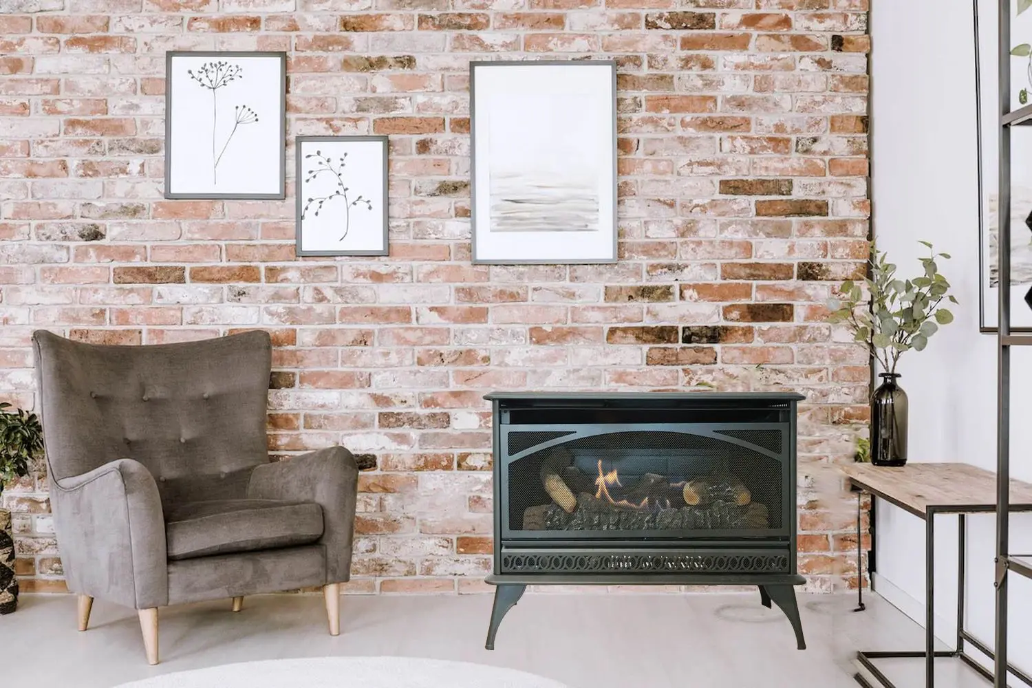 Hearthrite vent-free stove in home