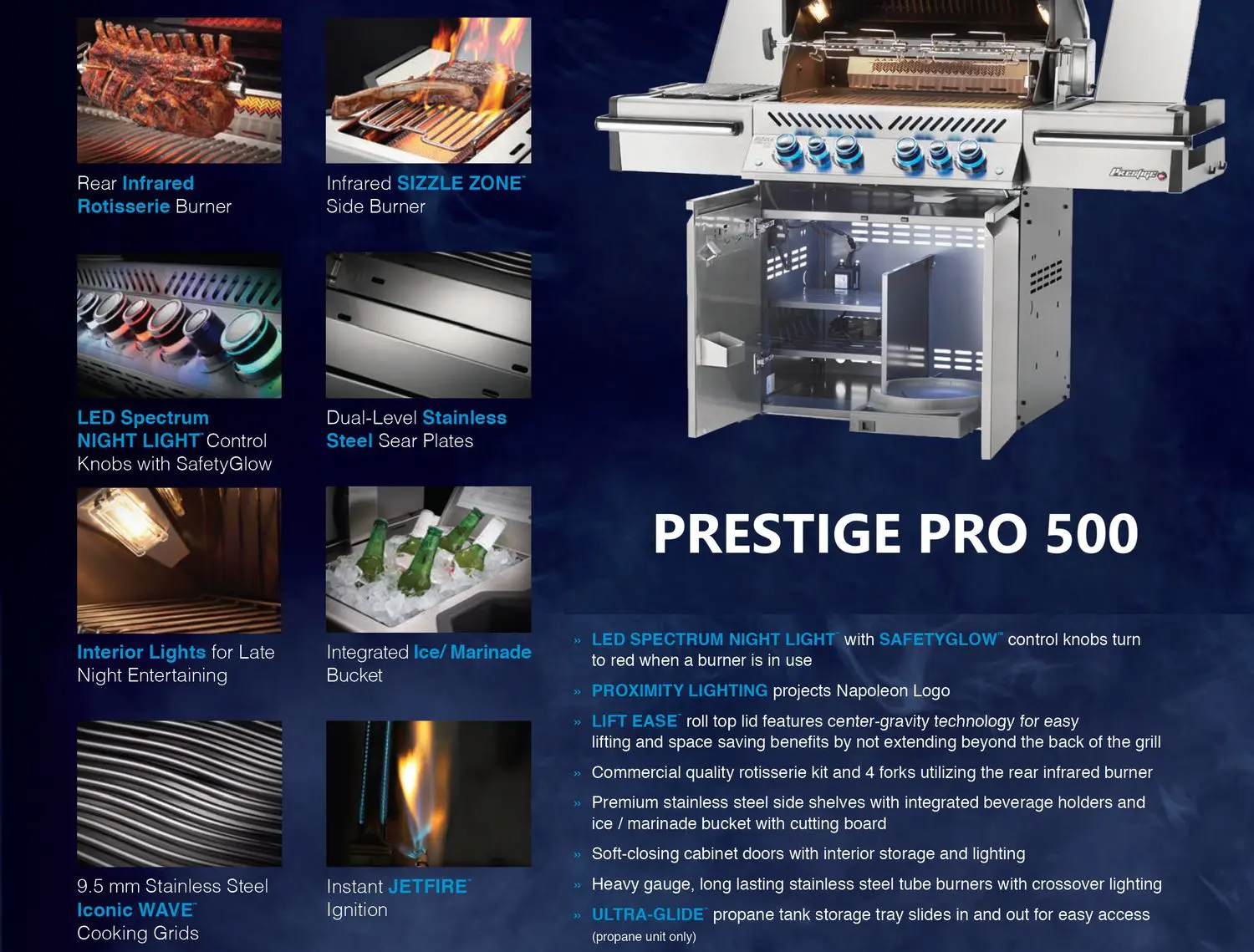 Napoleon Prestige 500 functions