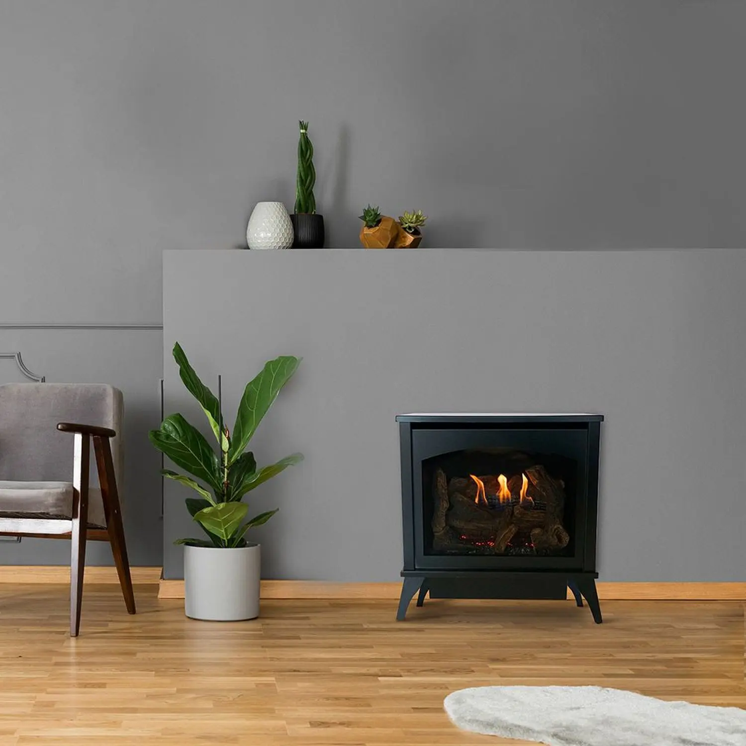 White Mountain Hearth Spirit on hardwood floor