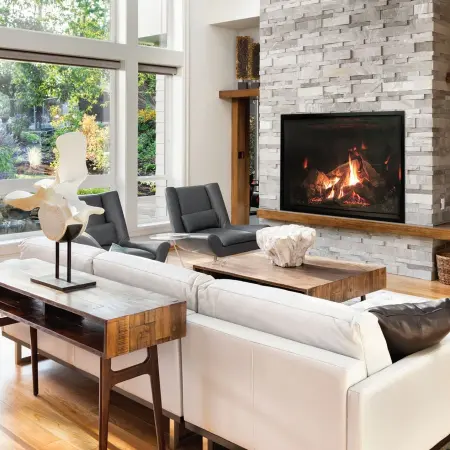 White Mountain Hearth Rushmore installed in sun room