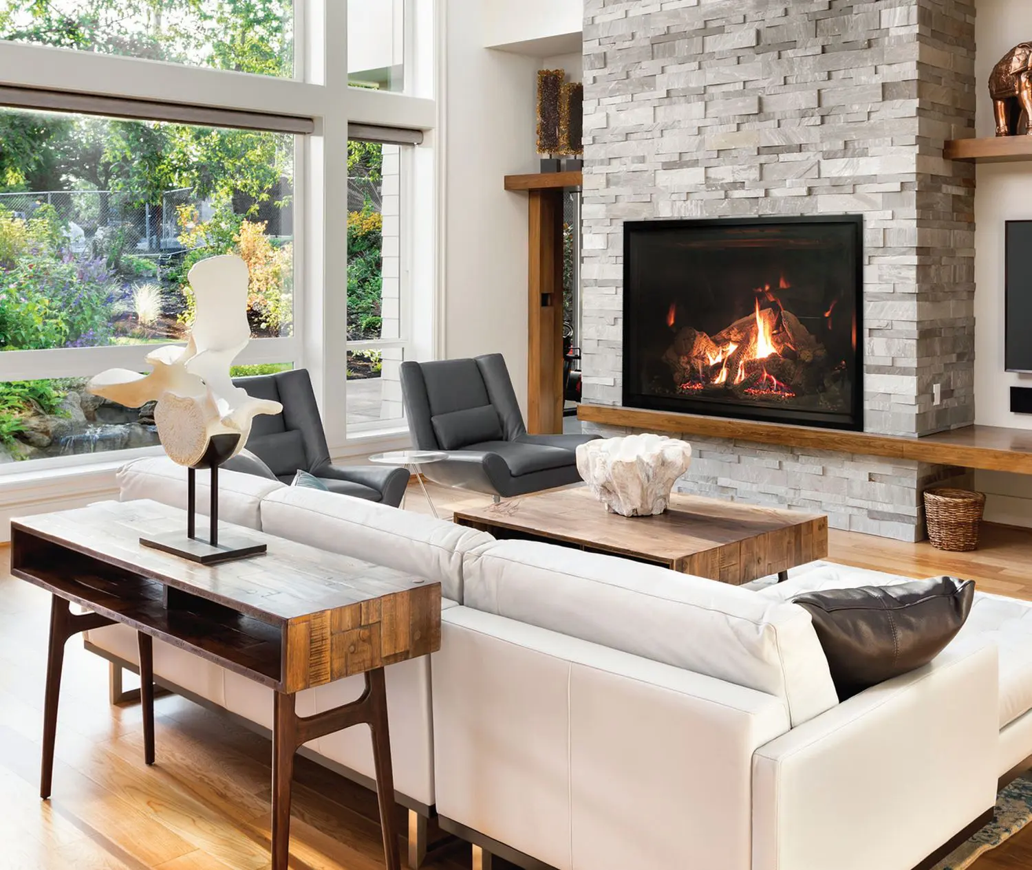 White Mountain Hearth Rushmore installed in sun room