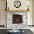 White Mountain Hearth Rushmore with clock over mantel
