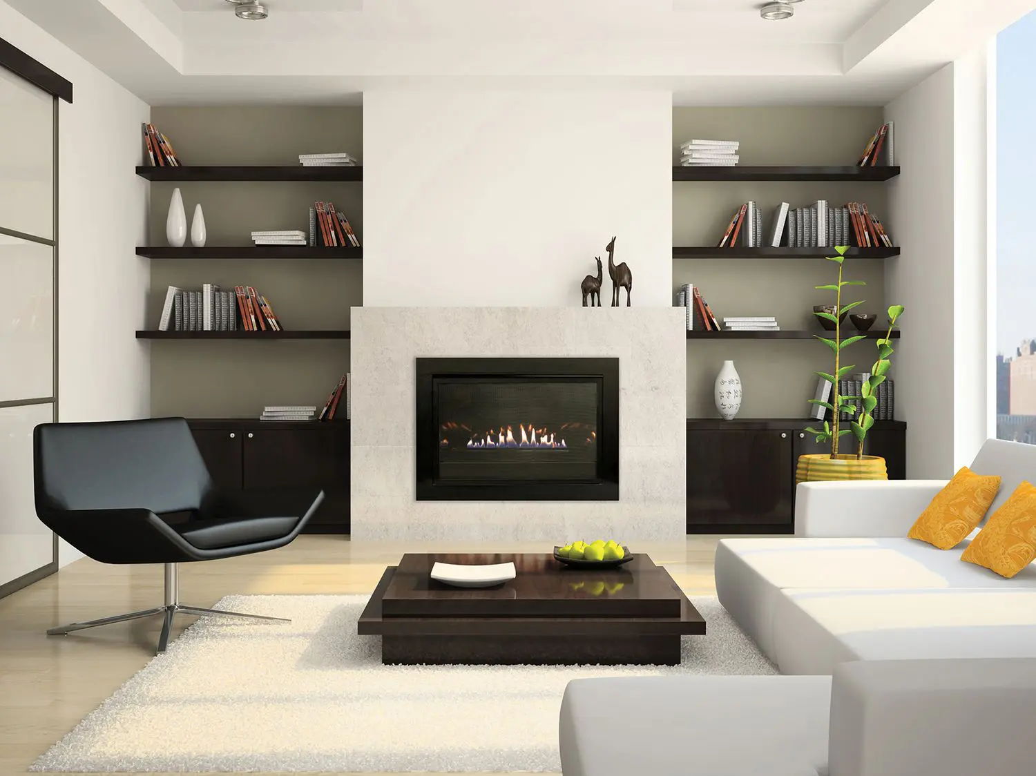 White Mountain Hearth Loft Installed in modern living room