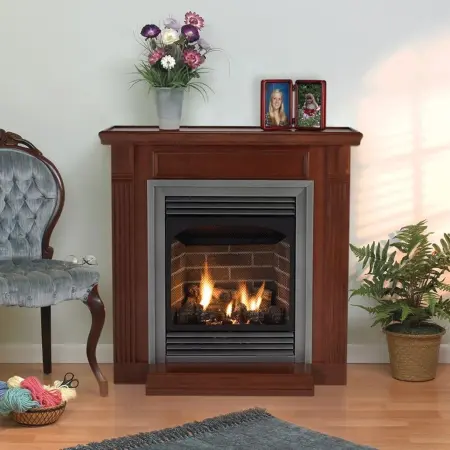 Vail with wood mantle