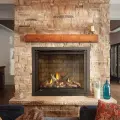 NAP-AX421 Napoleon Altitude X 42 installed stone mantel