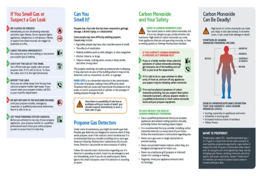 screenshot of safety brochure