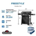 napoleonfreestyle2406 Grill with measurements