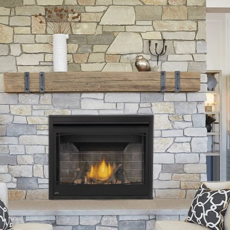 BX36 Fireplace with stone mantel