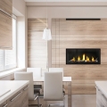 Luxuria fireplace modern kitchen/dining room