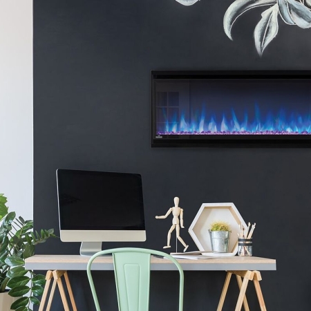 Alluravision electric fireplace in office