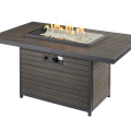 Outdoor GreatRoom Company "Brooks" close-up with flames lit