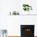 White Mountain Hearth Spirit in white room with plants