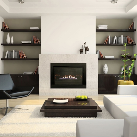 White Mountain Hearth Loft Installed in modern living room