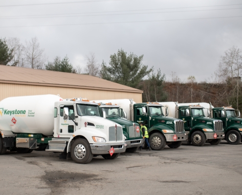 Group shot of delivery trucks