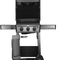 Freestyle grill with lid and door open